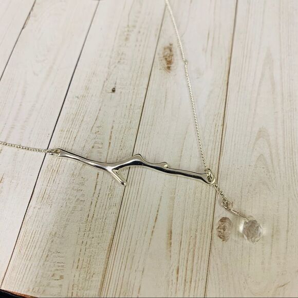 Chloe + Isabel Silver Branch Crystal Necklace - Picture 2 of 3